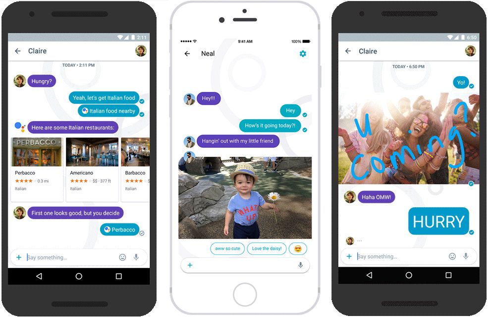 Structured content in Google's Allo