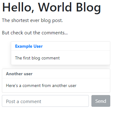 Blog screenshot