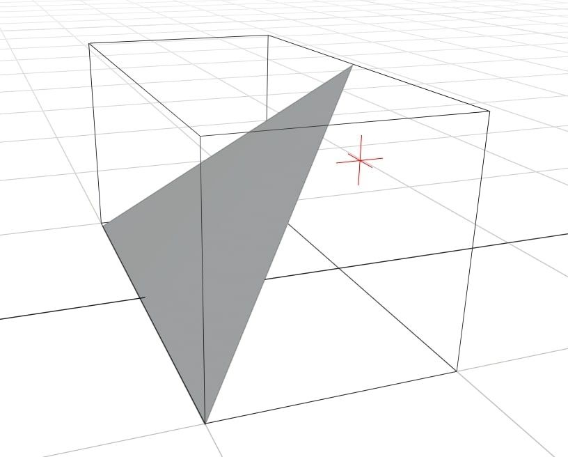 The intersection point is inside the bounding box