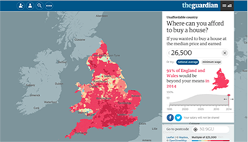 Unaffordable Country: Where can you afford to buy a house?, The Guardian